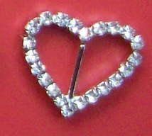 heart shape rhinestone buckle