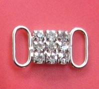 strap rhinestone connecting buckle